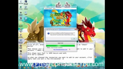 Dragon City Hack Cheat Tool V2.4 2013 Free Download - Tested and Working 100%