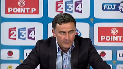 Conférence de presse AS Saint-Etienne - Stade Rennais FC : Christophe  GALTIER (ASSE) - Frédéric  ANTONETTI (SRFC) - saison 2012/2013