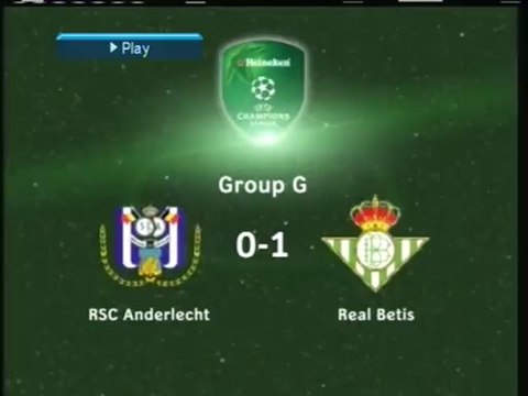 2005 (September 28) Anderlecht (Belgium) 0-Real Betis (Spain) 1 (Champions League)