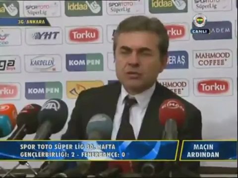 Gençlerbirliği 2 - 0 Fenerbahçe 21.04.2013 - Aykut Kocaman'ın Basın Toplantısı