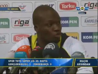 Gençlerbirliği 2 - 0 Fenerbahçe 21.04.2013 - Moussa Sow'un Basın Toplantısı