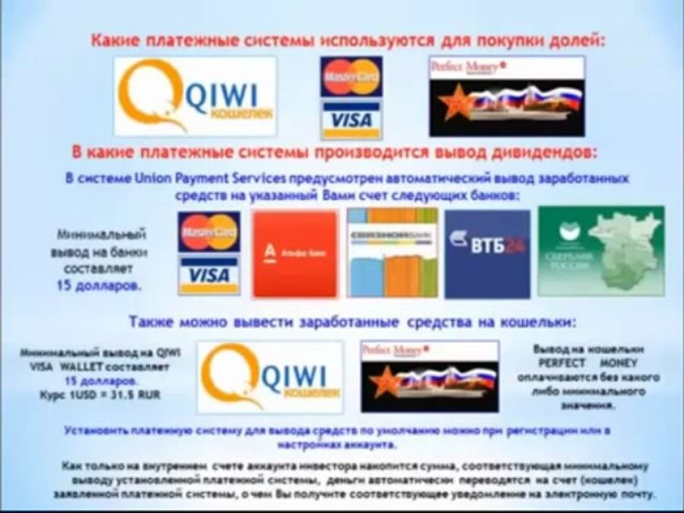 Union Payment Services - дивиденды с платежных терминалов - YouTube - YouTube