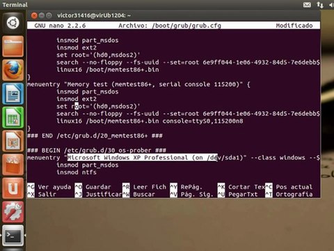 Ubuntu 12.04 LTS - 2.1 Modificar GRUB by darkcrizt
