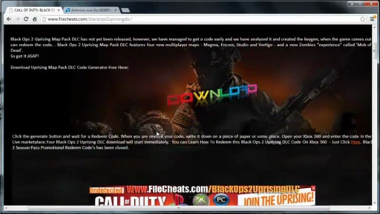 Call of Duty: Black Ops II - Uprising for Xbox 360 Download + Proof