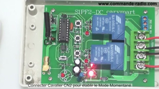 Kit Commande de Moteur Radio Moteur CC 12V Haute Puissance 315/433MHz