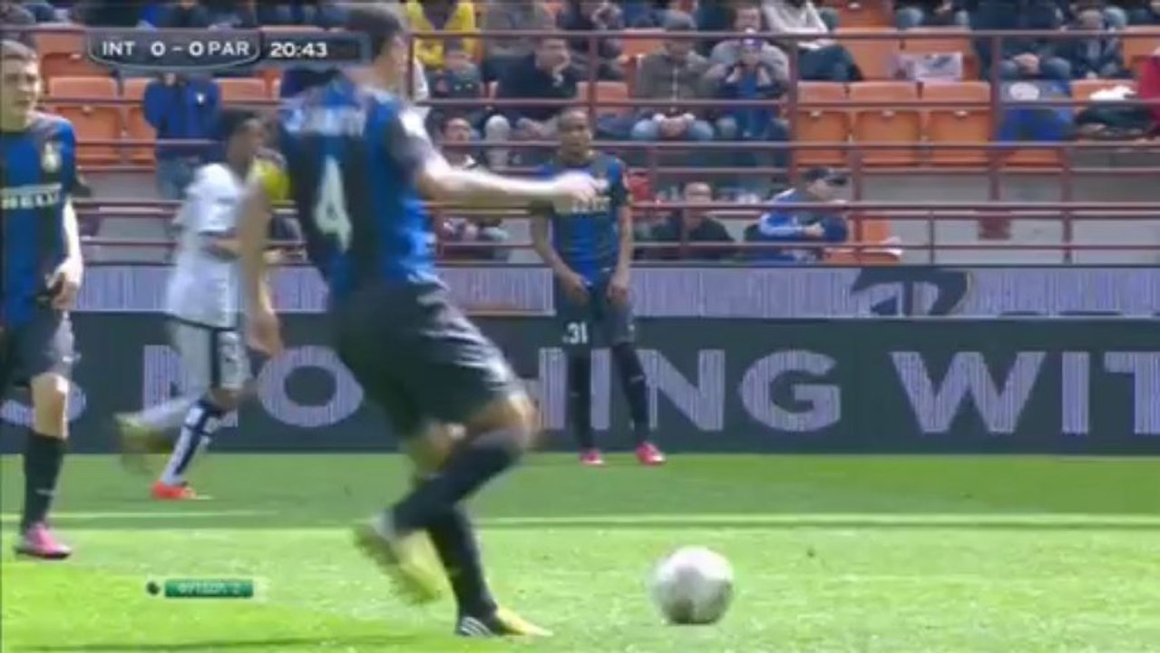 Чемпионат Италии 2012-2013 33 тур Интер-Парма 1 тайм