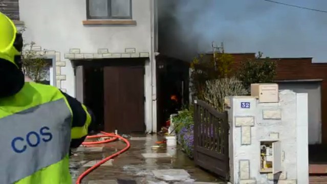 Un incendie ravage une habitation Chemin Latéral à Haillicourt