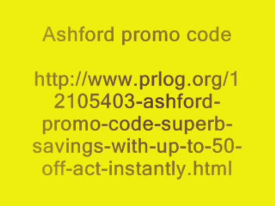 Ashford promo code
