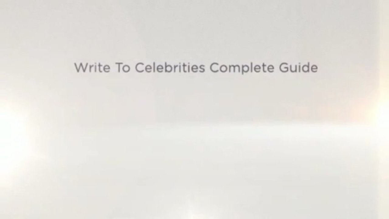 Write To Celebrities Complete Guide