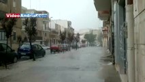 Forte pioggia allaga le strade di Andria (22 aprile 2013)
