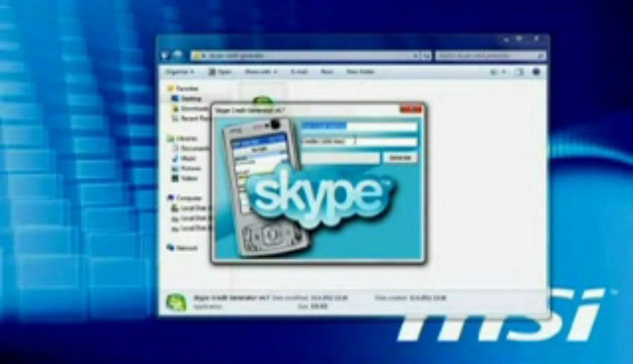 # Skype Credit Generator v4.7 (MAY 2013) - Free Download Skype credits