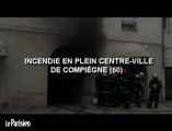 Incendie en plein centre-vitle de Compiègne
