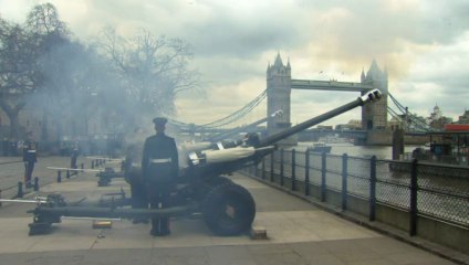 Gun salute for the Queen's birthday