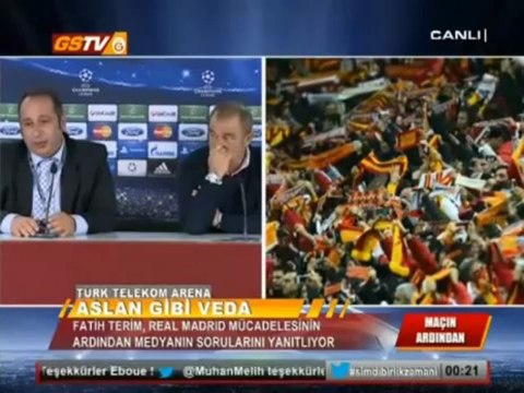 Sampiyonlar Ligi | Galatasaray 3 - 2 Real Madrid Maç sonu Fatih Terim'in basın toplantısı