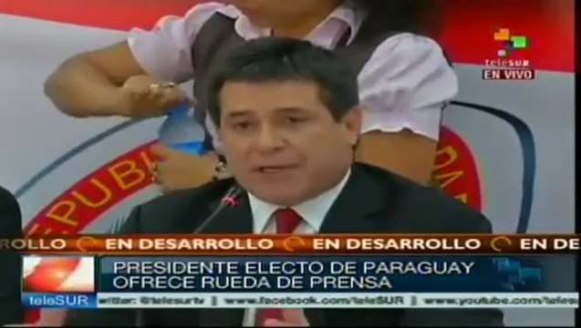 Cartes agradece a países que reconocieron su triunfo