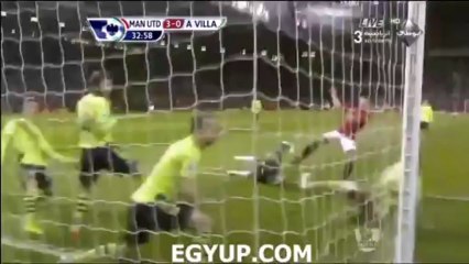 اهداف مانشستر يونايتد واستون فيلا 22/4/2013