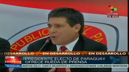 Cartes comprometido a restablecer vínculo con Mercosur