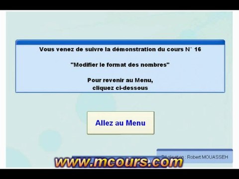Tutoriel EXCEL 2003: Cours N°16 Modifier le format d'un nombre