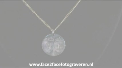 Gegraveerde foto hanger (cirkel)