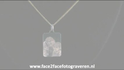 Gegraveerde foto hanger (rechthoek)