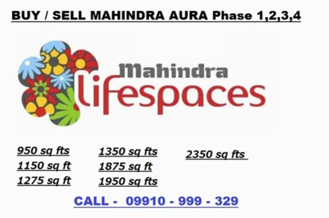 Mahindra-Aura-Resale-Gurgaon-Sector-110-Phase-1,2,3,4 call 09910999329