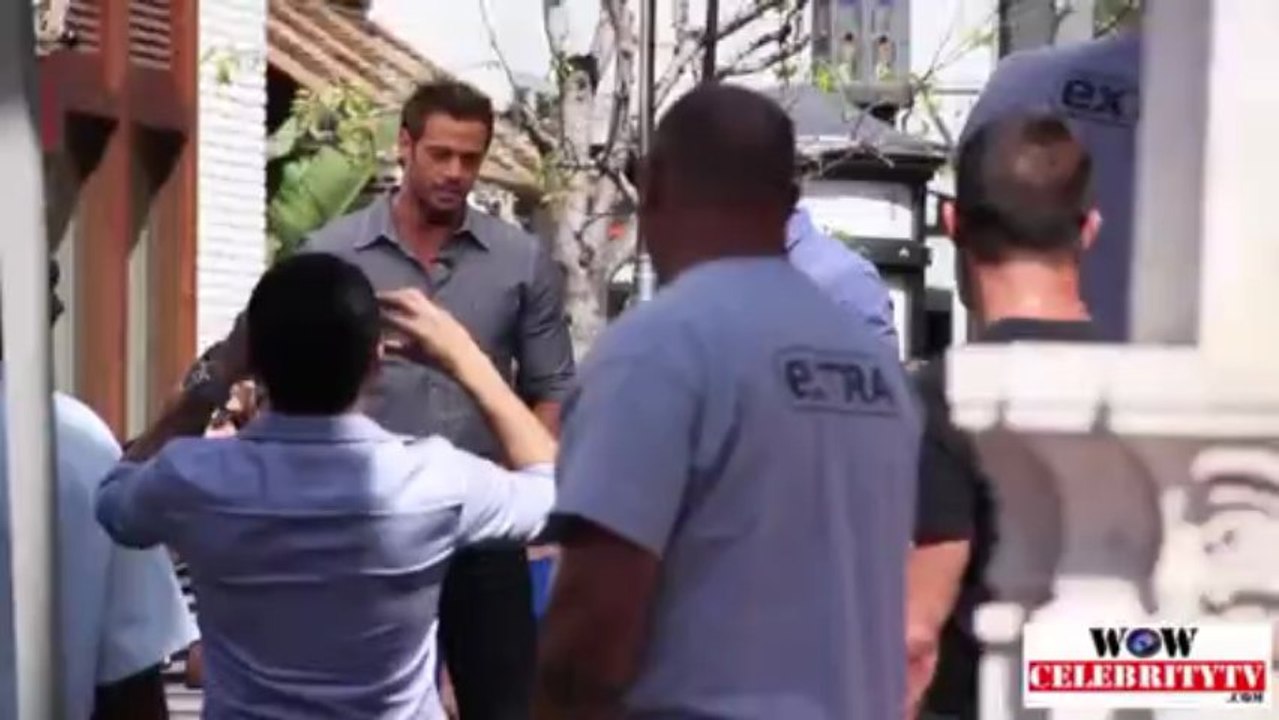William Levy spotted filming Extra At The Grove in Hollywood