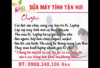 CÀI LAPTOP TẬN NHÀ HCM QUẬN TÂN PHÚ 0908 340 106
