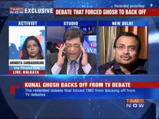TMC MP Kunal Ghosh backs off from TV debate (Part 2 of 2)
