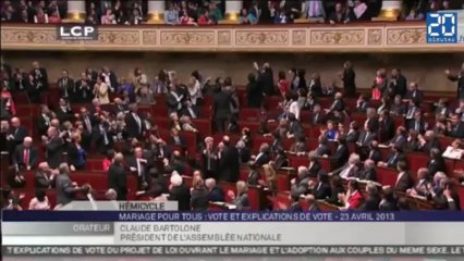 Incidents dans l’hémicycle lors du vote du projet de loi sur le mariage pour tous