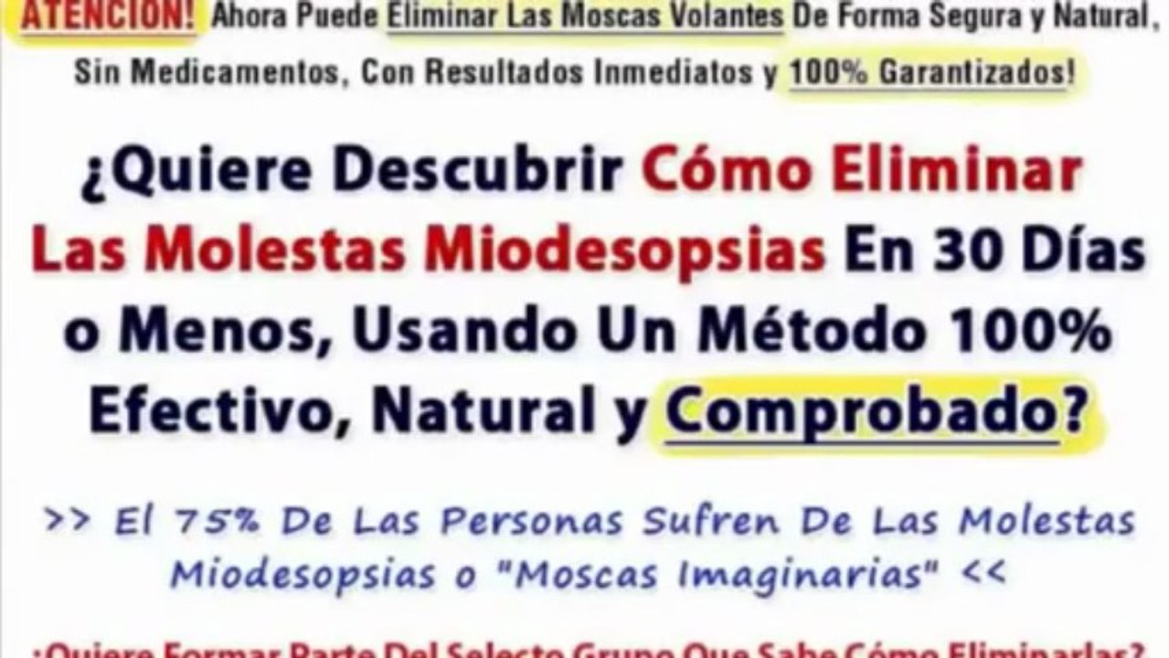 Moscas Volantes en los ojos  Vision moscas volantes