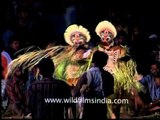 Ritualistic folk dance by masked Padayani performers in Kerala