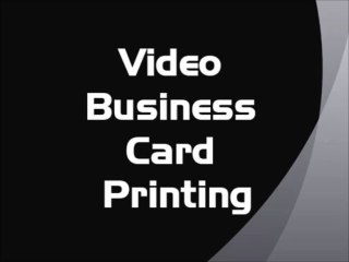 Video Business Card Printing