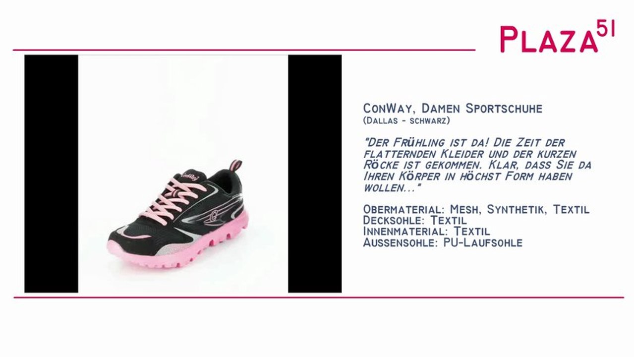 Neuvorstellung: ConWay, Damen Sportschuhe - Dallas - schwarz