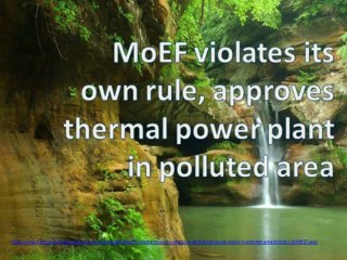 MoEF violates its own rule:  approves thermal power plant project