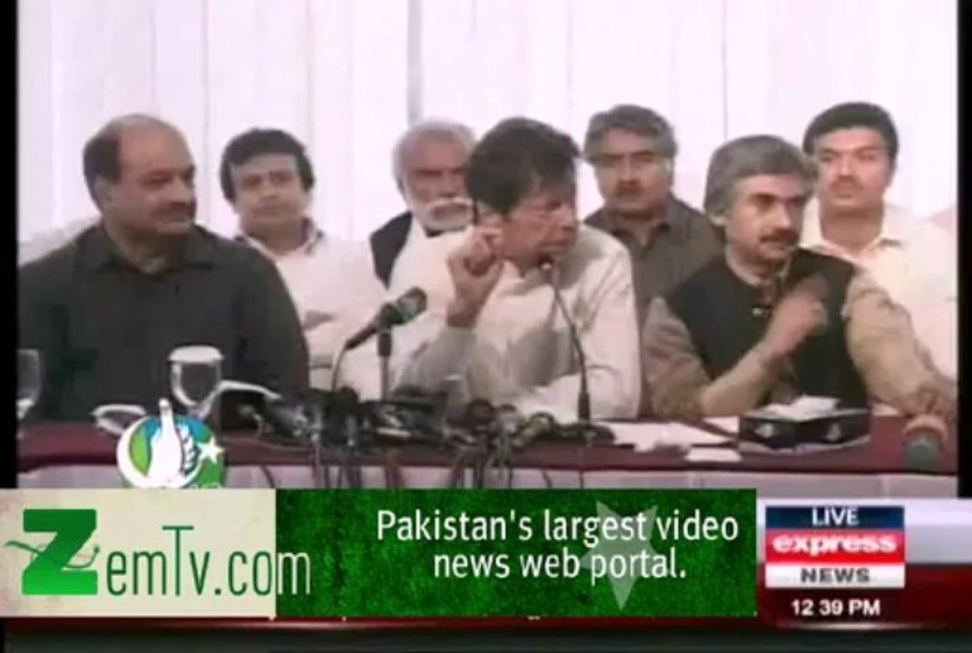 Imran Khan Press Conference – 24th April 2013 (PTI will hold local govt elections in 90 days)