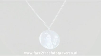 Gegraveerd foto hangertje (rond)