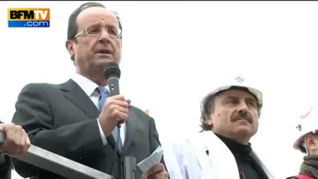 Florange: une stèle pour les promesses non tenues de Hollande - 24/04