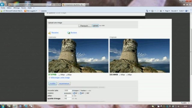 compresser une image avec internet explorer