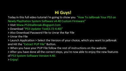 PS3 JAILBREAK 4.41 - 4.40 - 4.31 LEGIT