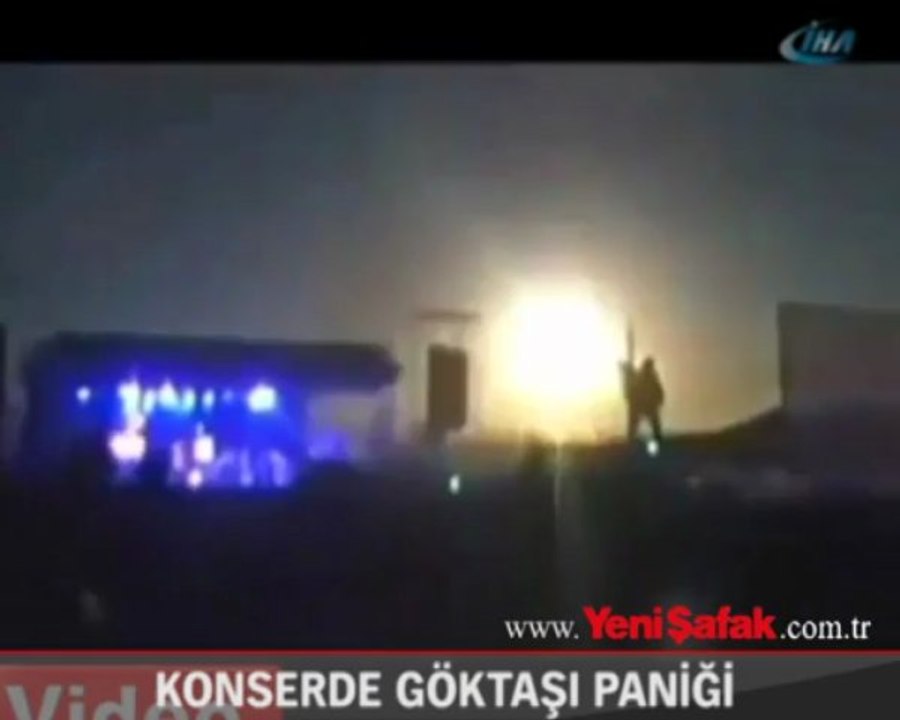 Konserde göktaşı paniği