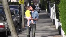 Harper Beckham Gives Dad David a Kiss