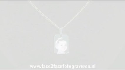 Gouden foto hanger (vierkant)