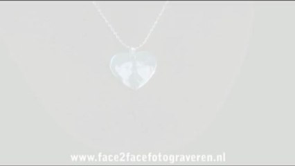 Gegraveerde foto hanger (liefde)
