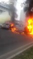 [IMAGENS FORTES] Acidente na China: Carros e vítimas são queimadas na rua