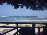 Beautiful View of Ocean, Beach and Islands from Big Lee's Beach Bar in Puerto Plata, Dominican Republic