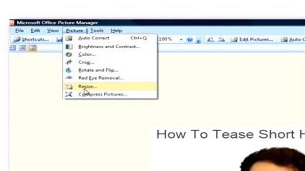 How To Resize a Picture