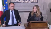 Roma - Gruppo Misto del Senato al termine delle consultazioni con Napolitano (23.04.13)