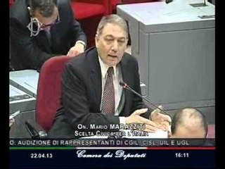 Download Video: Roma - L'audizione dei rappresentanti CGIL,CISL, UIL e UGL (22.04.13)