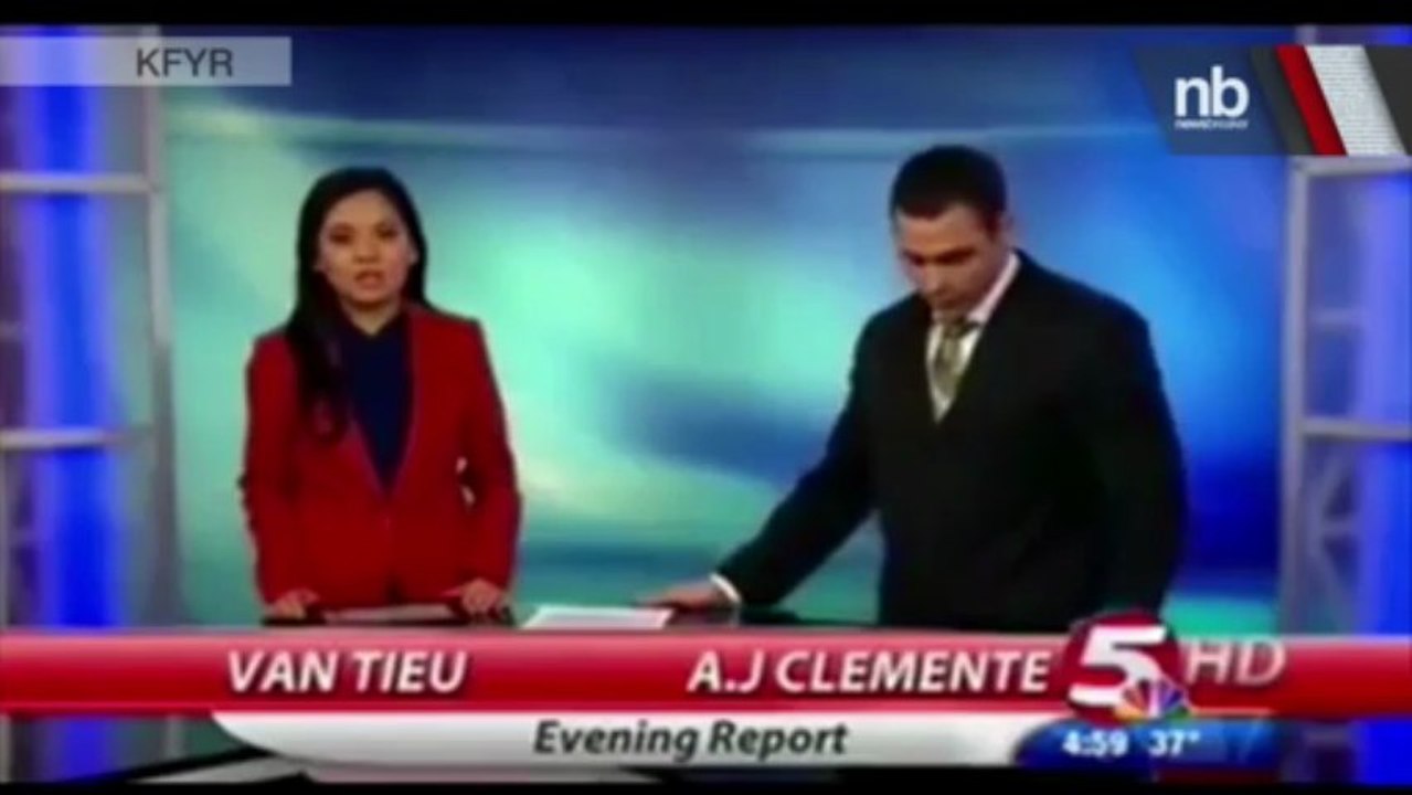 UPDATE: Nervous News Anchor Fired for Swearing...