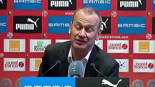 Conférence de presse Stade Rennais FC - ESTAC Troyes : Frédéric ANTONETTI (SRFC) - Jean-Marc FURLAN (ESTAC) - saison 2012/2013